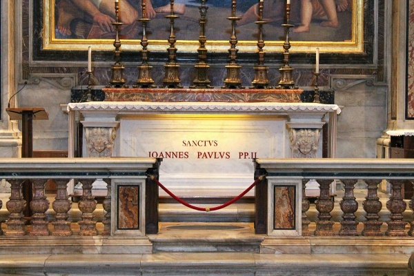 bazylika świętego piotra, miejsce pochówku świętego jana pawła drugiego